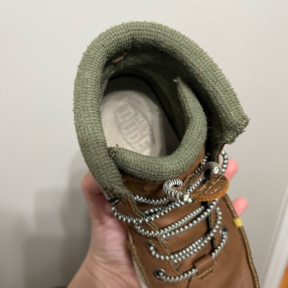 Hey Dude Bradley Leather Boots Round Moc Toe Elastic Laces Size 34//1 Big Kid - Picture 7 of 11